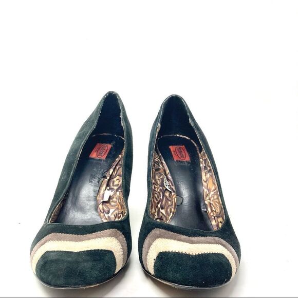 Missoni by Target Chevron Striped Toe Black Suede Pumps Size 8 - Picture 3 of 8